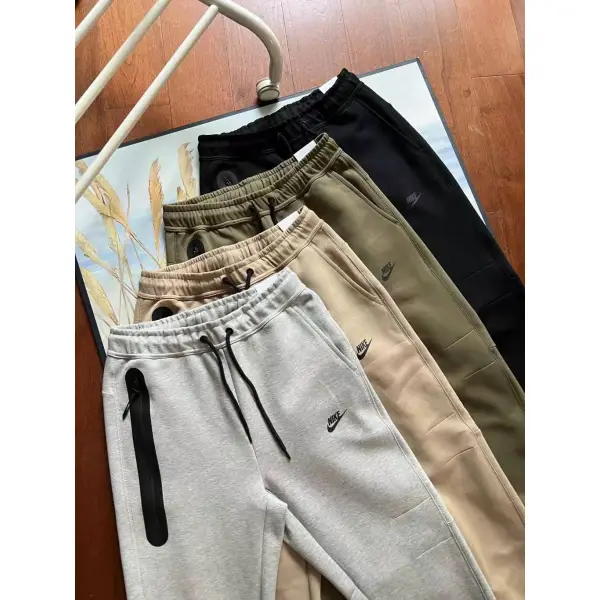 Nike Sportswear Tech Fleece Hoodie & Joggers Pant Set Black/Grey/Army Green/Khaki YZ FB7922 8002