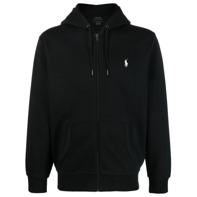 Polo Ralph Lauren Men's Double Knit Full-Zip Hoodie Sweatshirt Black 01