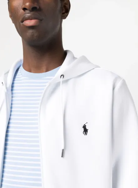 Polo Ralph Lauren Polo Pony Cotton Blend Cardigan White