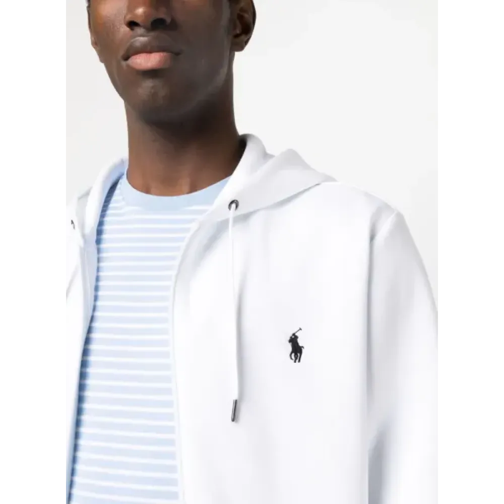 Polo Ralph Lauren Polo Pony Cotton Blend Cardigan White