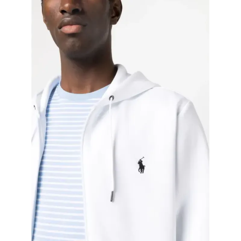 Polo Ralph Lauren Polo Pony Cotton Blend Cardigan White