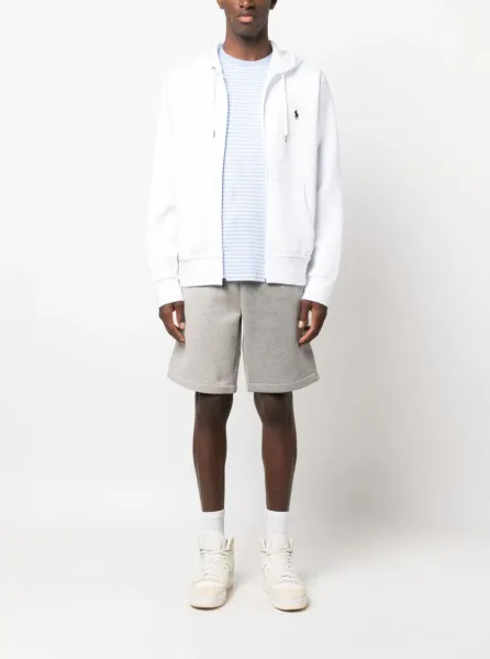 Polo Ralph Lauren Polo Pony Cotton Blend Cardigan White