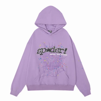 Sp5der Acai Hoodie Purple 01