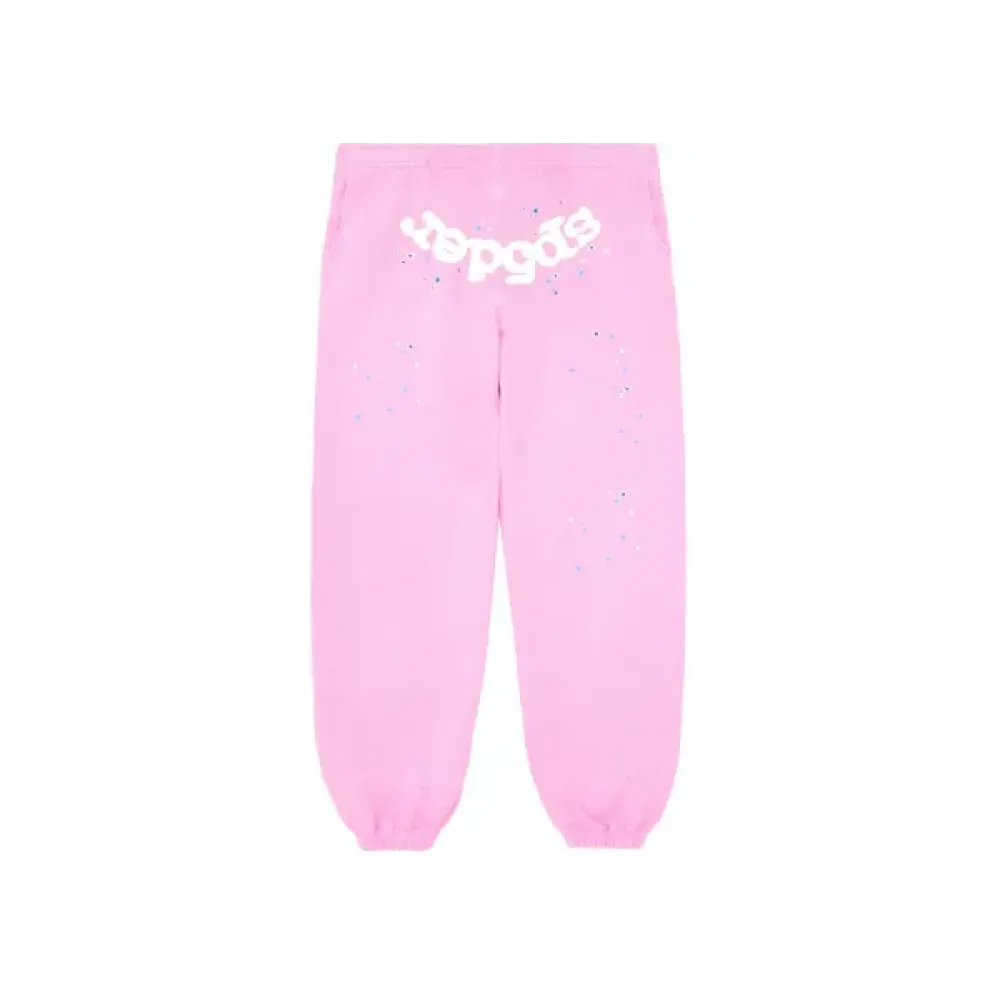 Sp5der light pink tracksuit suit