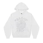 Sp5der OG Rhinestone Hoodie 'White'