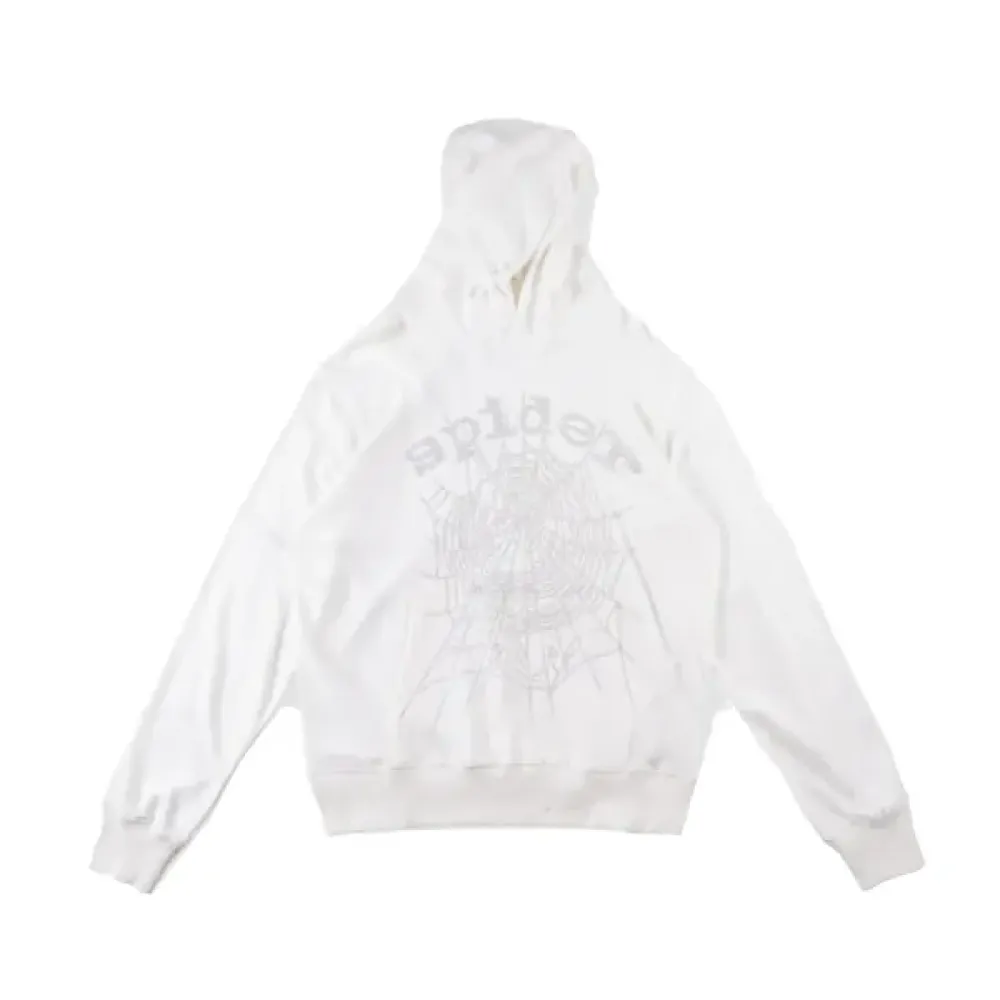 Sp5der OG Rhinestone Hoodie 'White'