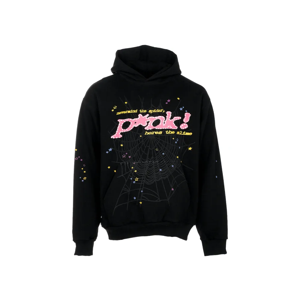 Sp5der P*NK Hoodie Black