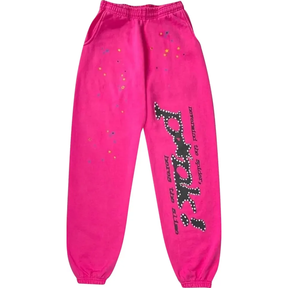 Sp5der pink tracksuit suit