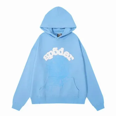 Sp5der Web Hoodie Blue 01