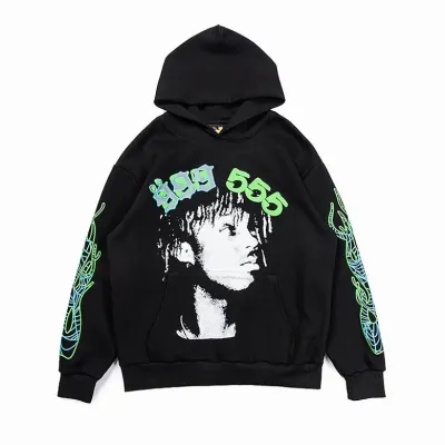 Sp5der X Juice Wrld 999 Hoodie Black 01