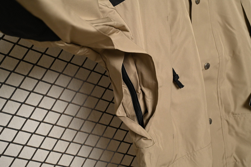the n0*h F**e black and light khaki jackets