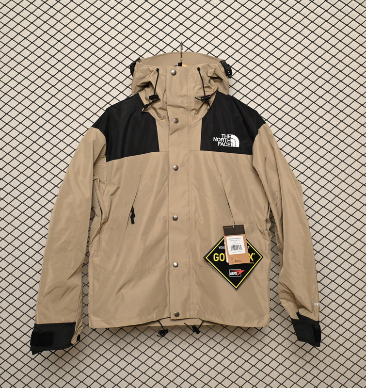 the n0*h F**e black and light khaki jackets