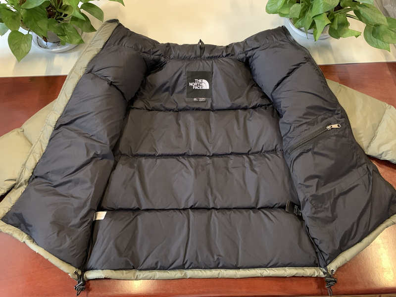 the n0*h F**e mosaic green down jacket