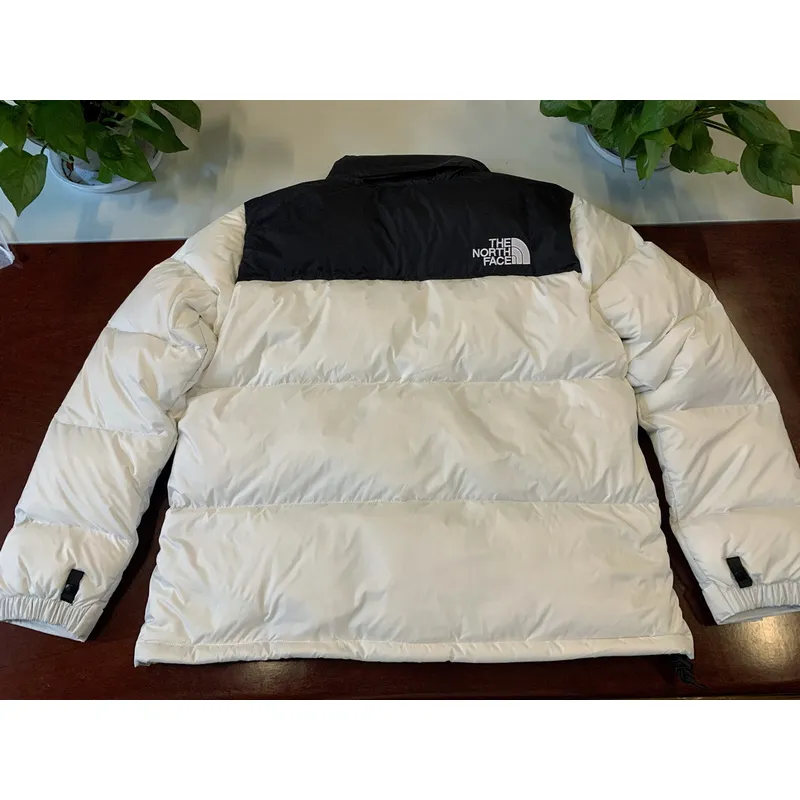  The North Face Splicing White And Black Down Jacket