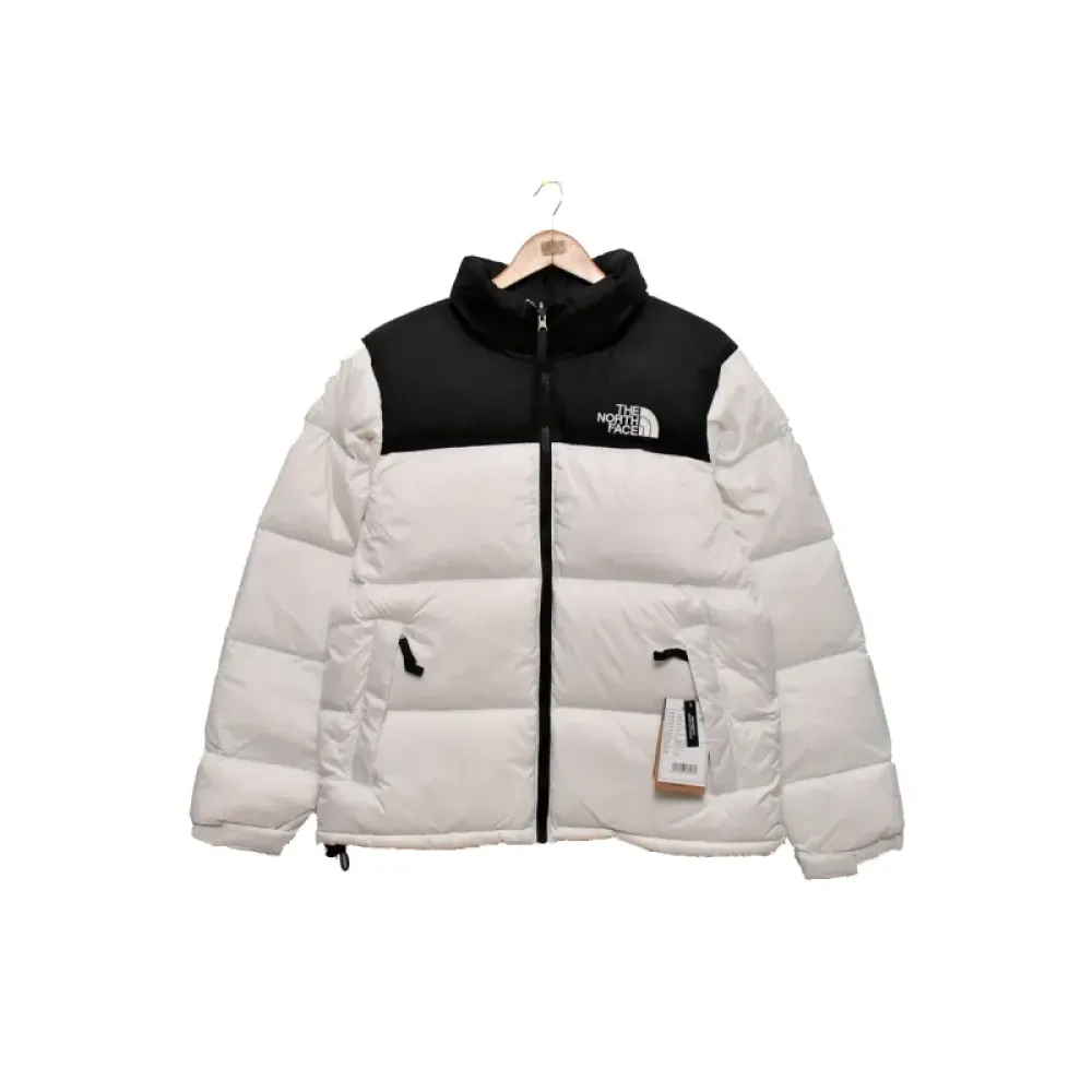  The North Face Splicing White And Black Down Jacket