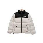  The North Face Splicing White And Black Down Jacket