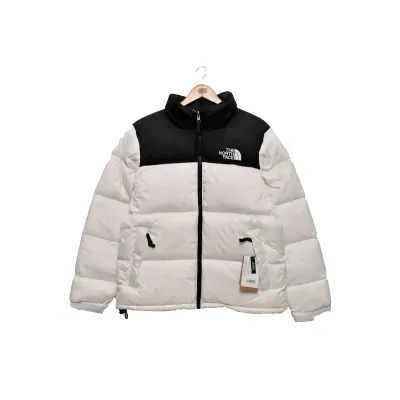  The North Face Splicing White And Black Down Jacket 01