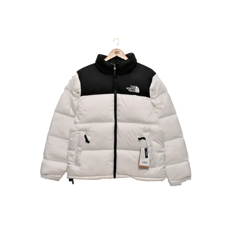  The North Face Splicing White And Black Down Jacket