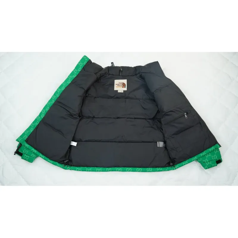  The North Face Splicing White And Green