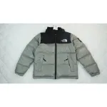  The North Face Splicing White And Grey Down Jacket