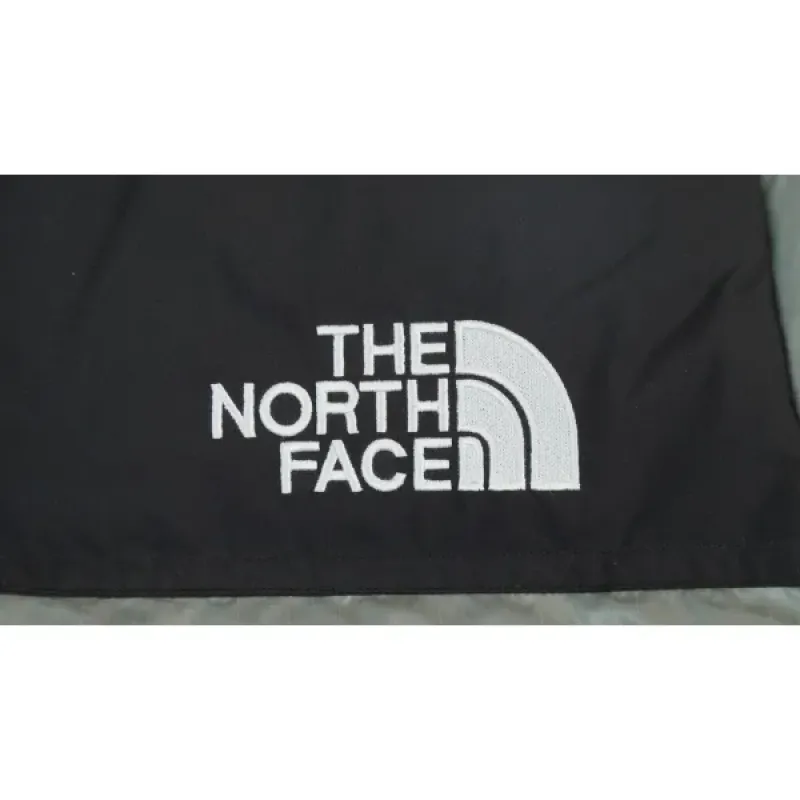  The North Face Splicing White And Grey Down Jacket