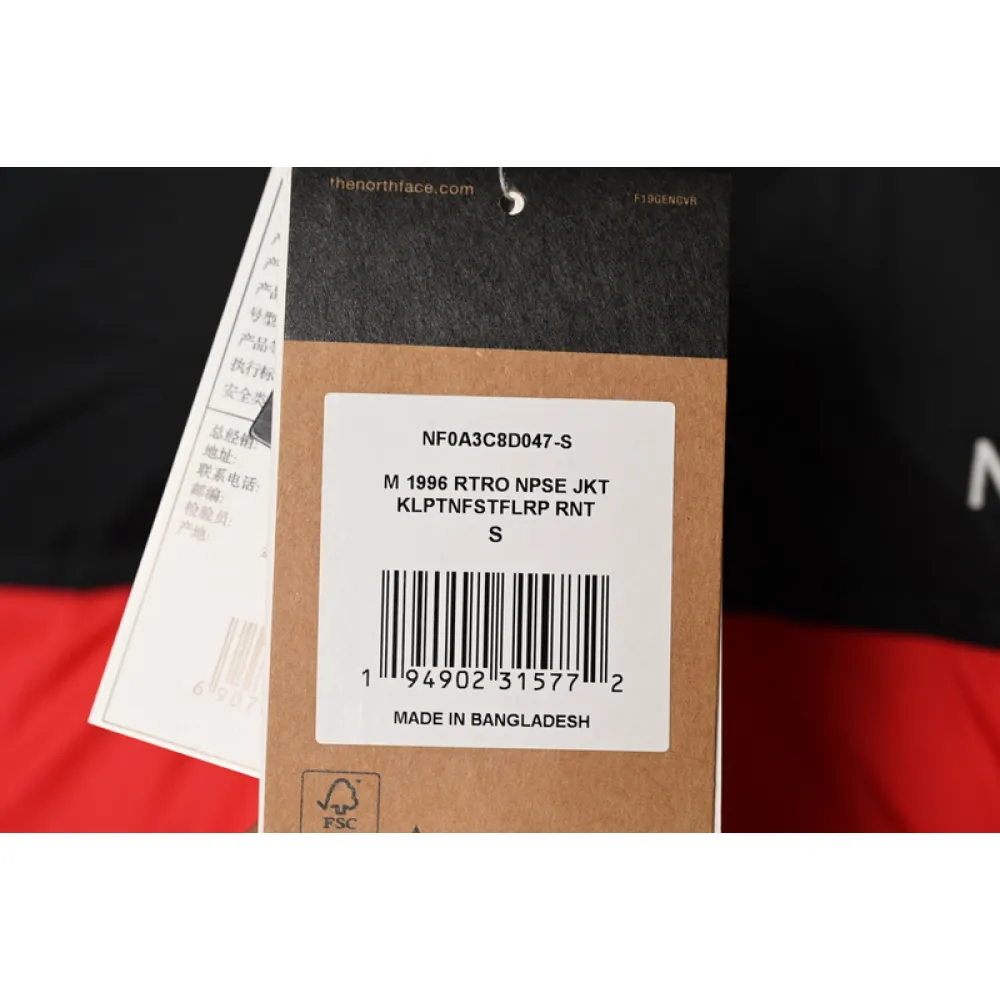  The North Face Splicing White And Red Down Jacket