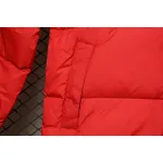  The North Face Splicing White And Red Down Jacket