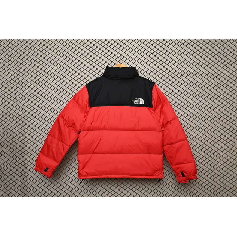  The North Face Splicing White And Red Down Jacket