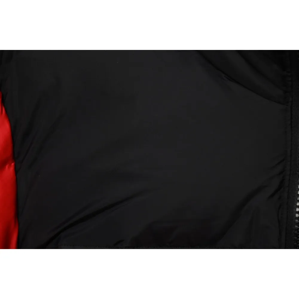  The North Face Splicing White And Red Down Jacket