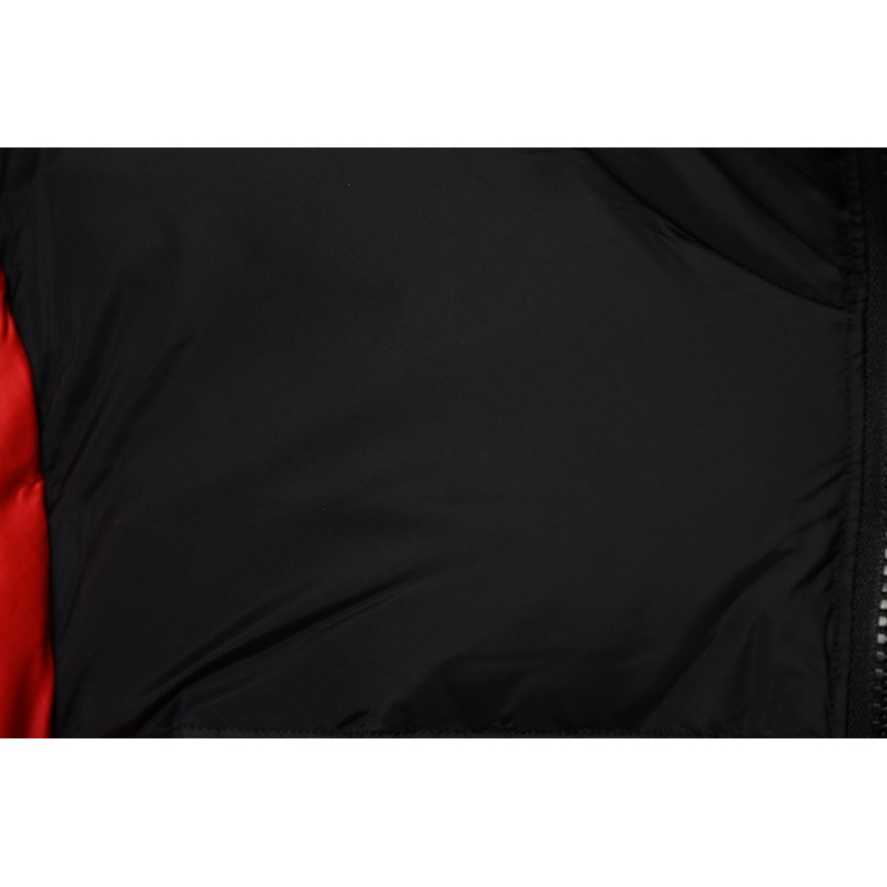  The North Face Splicing White And Red Down Jacket