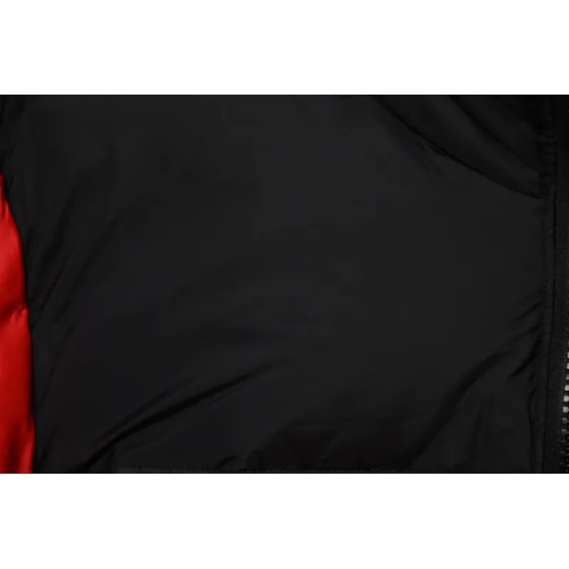  The North Face Splicing White And Red Down Jacket