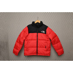  The North Face Splicing White And Red Down Jacket