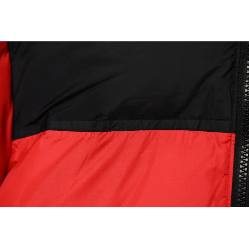  The North Face Splicing White And Red Down Jacket
