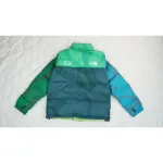 The North Face Splicing White And XX Green Down Jacket