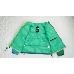  The North Face Splicing White And XX Green Down Jacket
