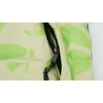  The North Face Splicing White And XX Green Down Jacket