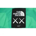  The North Face Splicing White And XX Green Down Jacket