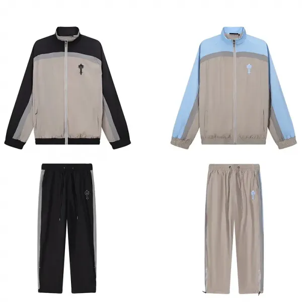  Trapstar splicing suit embroidered LOGO sports and leisure
