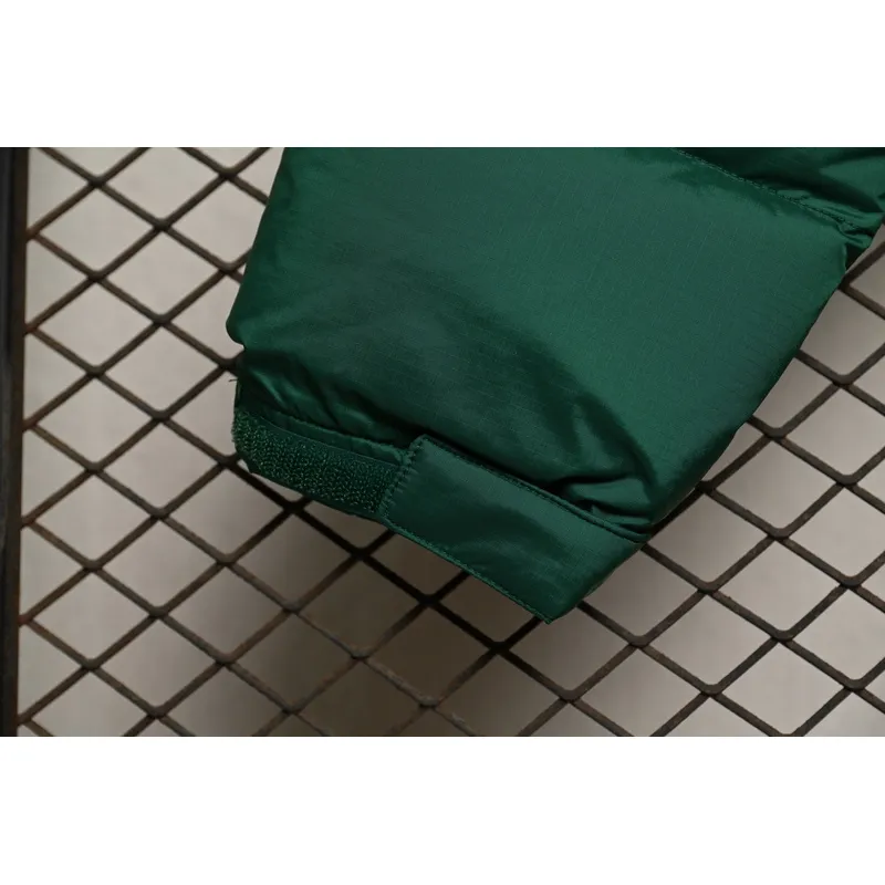 The North Face Splicing White And Green Down Jacket