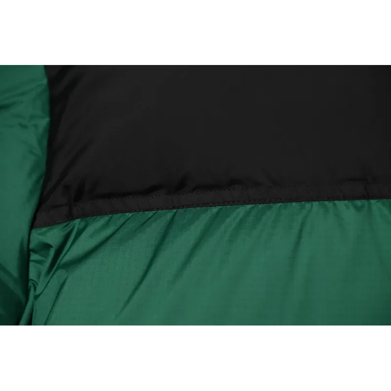The North Face Splicing White And Green Down Jacket