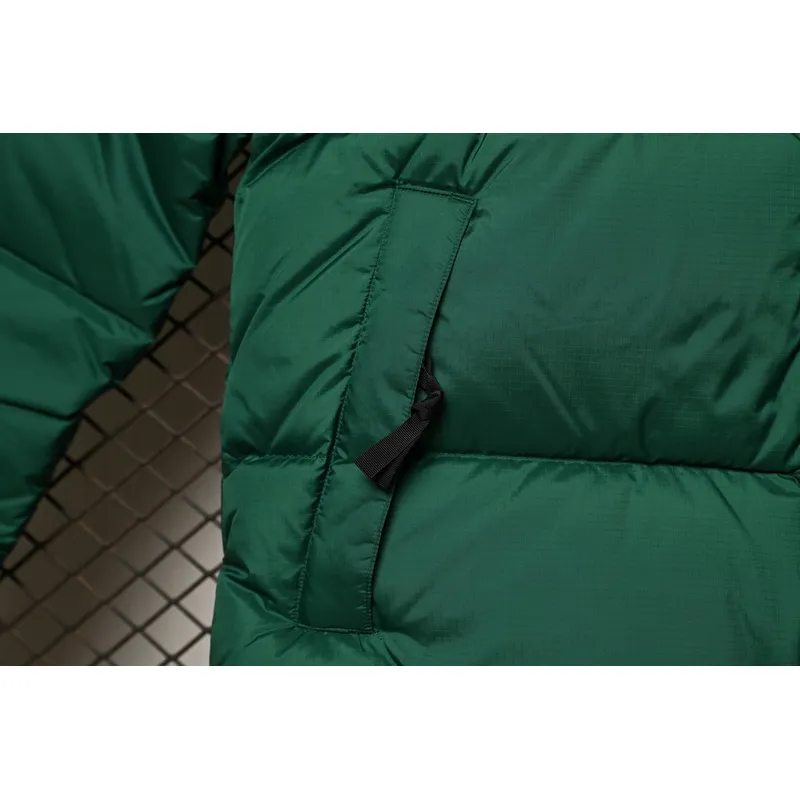 The North Face Splicing White And Green Down Jacket