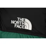 The North Face Splicing White And Green Down Jacket
