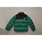 The North Face Splicing White And Green Down Jacket