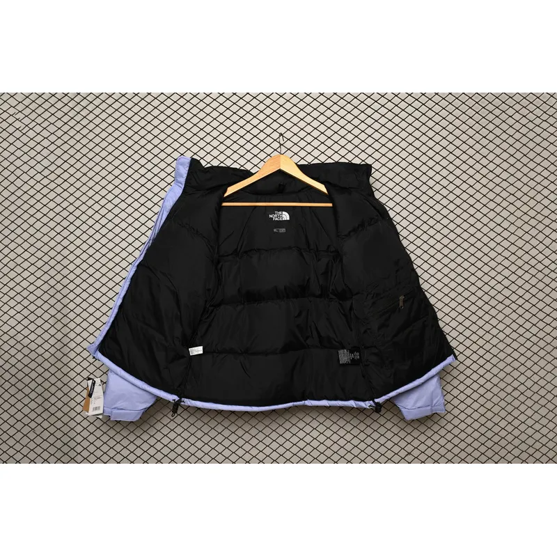 The North Face Splicing White And Lavender Color Down Jacket
