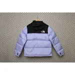 The North Face Splicing White And Lavender Color Down Jacket