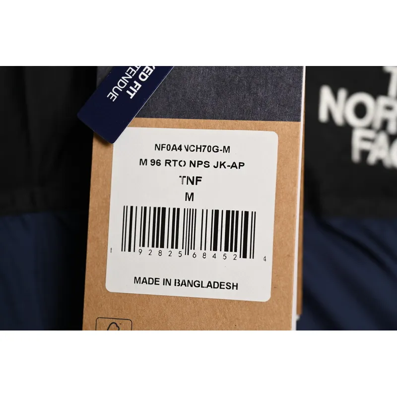 The North Face Splicing White And Navy Down Jacket