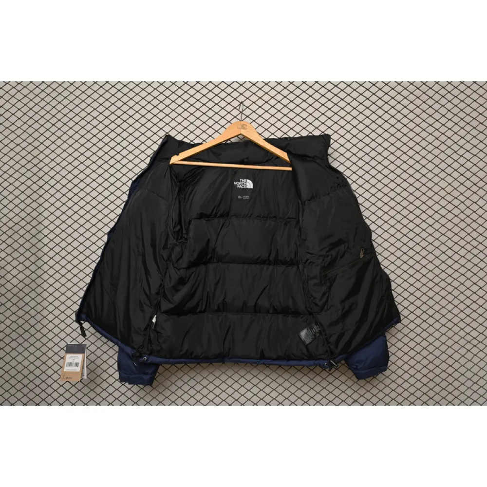 The North Face Splicing White And Navy Down Jacket