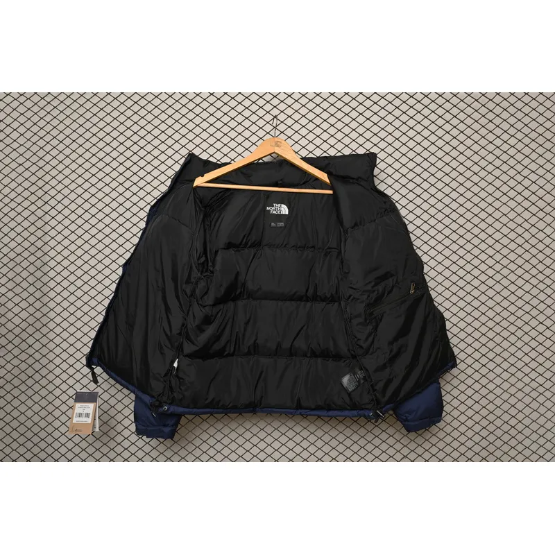 The North Face Splicing White And Navy Down Jacket