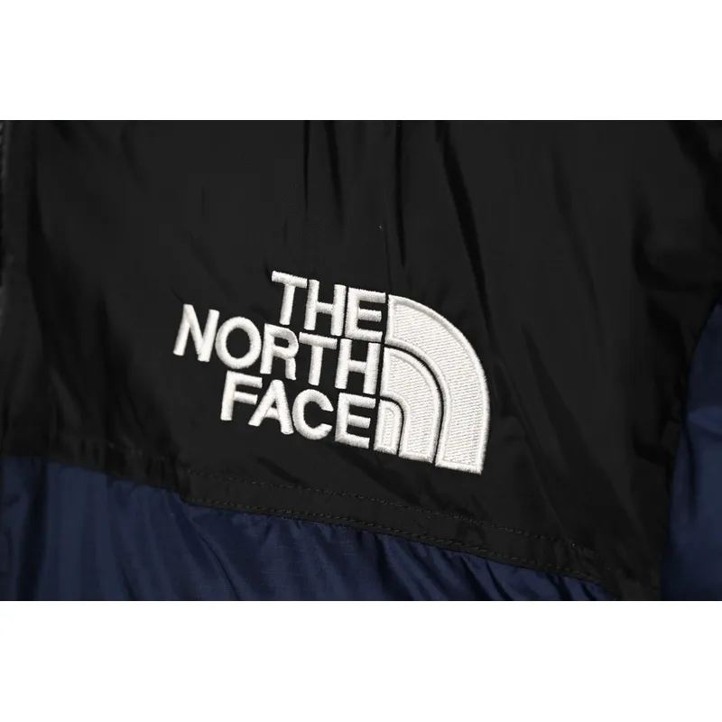 The North Face Splicing White And Navy Down Jacket