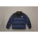 The North Face Splicing White And Navy Down Jacket